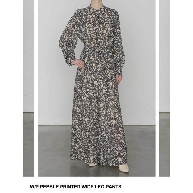 暖色系 HYKE 23ss Pebble printed maxi dress - 通販 - arabetraining.com