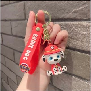 パウパトロール　pawpatrol マーシャル　シリコン　キーホルダー(キャラクターグッズ)