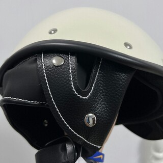 人気のポリヘルレトロハーフヘルメット ハーフジェットヘルメット艶消し黒S-XL