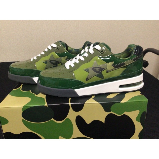 日/祝も発送 激レア BAPE STA ホワイト ローカットスニーカー カモ