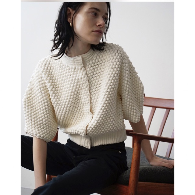 CLANE - CLANE 3D DOT HALF SLEEVE KNIT CARDIGAN の通販 by shop｜クラネならラクマ