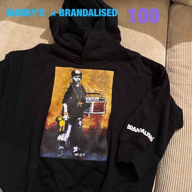 MARKEY'S(マーキーズ)のMARKY'S  × BRANDALISED パーカー　100 キッズ/ベビー/マタニティのキッズ服男の子用(90cm~)(Tシャツ/カットソー)の商品写真