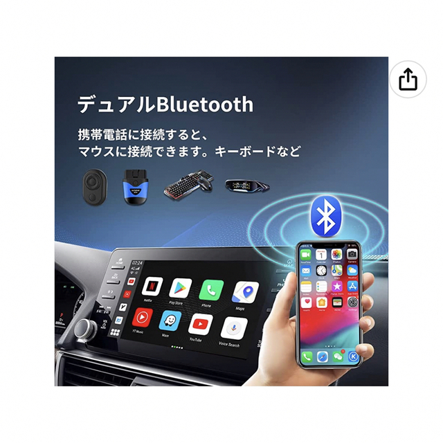 CarlinKit V3 CarPlay Ai Box ワイヤレス 自動車/バイクの自動車(カーナビ/カーテレビ)の商品写真