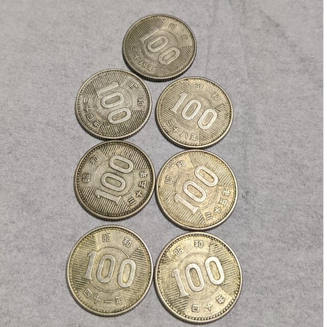 稲穂１００円　7枚 エンタメ/ホビーの美術品/アンティーク(貨幣)の商品写真