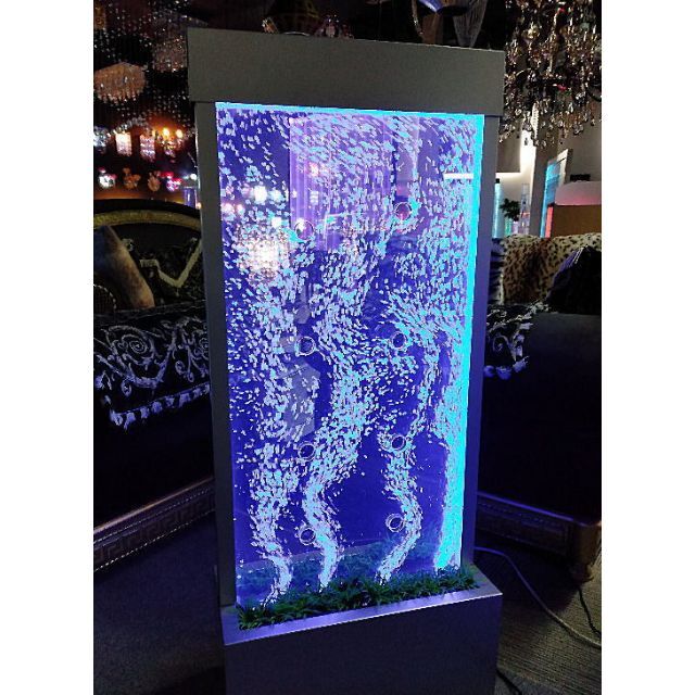 アクアリウム カービングバブル 水槽 パーティション LED16色切替