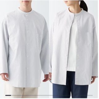 ムジルシリョウヒン(MUJI (無印良品))の洗いざらしオックススタンドカラーシャツ 男女兼用(シャツ/ブラウス(長袖/七分))