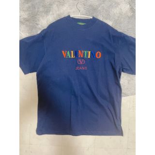 ヴァレンティノ(VALENTINO)の美品♡ネイビー古着Tシャツ　VALENTINOロゴ(Tシャツ(半袖/袖なし))