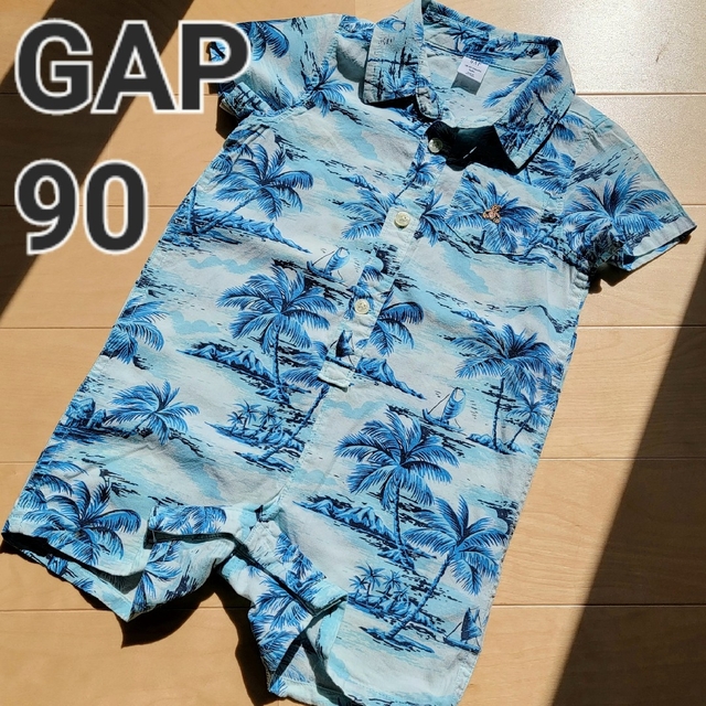 babyGAP(ベビーギャップ)のベビーGAP 90 カバーオール アロハシャツ キッズ/ベビー/マタニティのベビー服(~85cm)(カバーオール)の商品写真