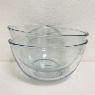 パイレックス(Pyrex)の未使用 パイレックス 耐熱ガラス ボウル ２個(調理道具/製菓道具)