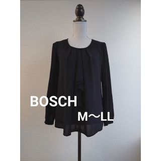 ボッシュ(BOSCH)の【美品】BOSCH　シフォンブラウス　黒(シャツ/ブラウス(長袖/七分))