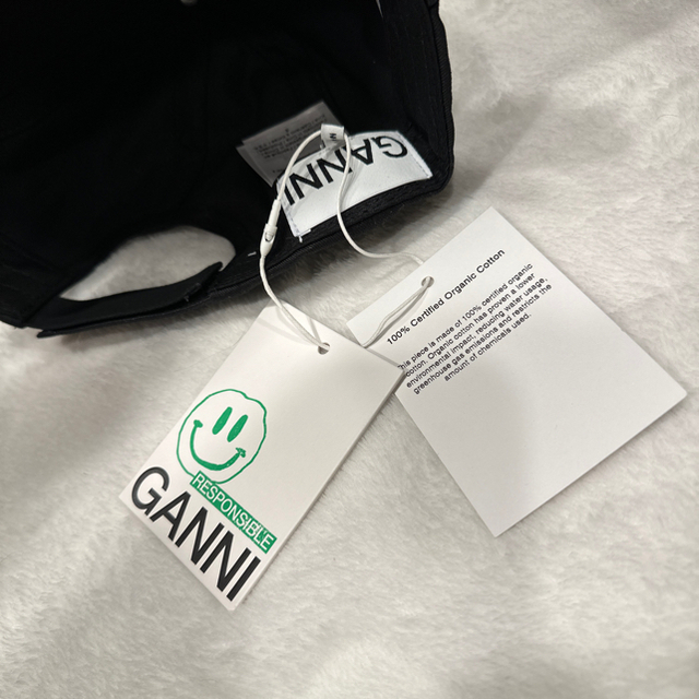 GANNI ガニー キャップ　ロゴ　ブラック　新品