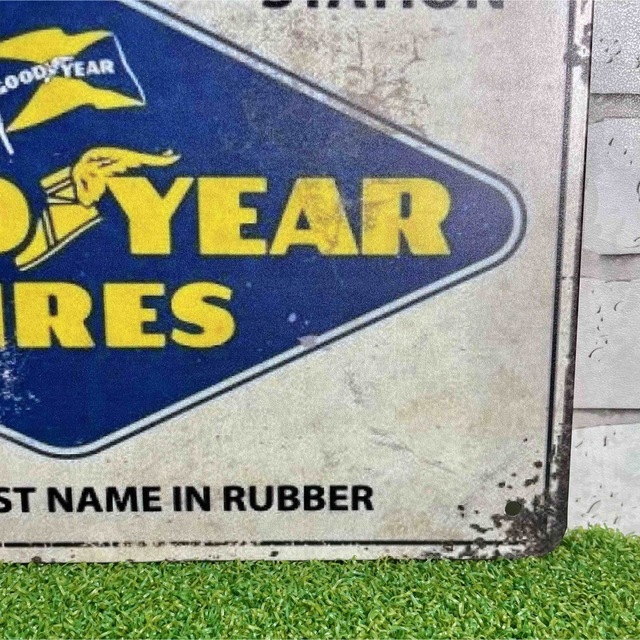 毎日続々入荷 GOOD YEAR TIRES ブリキ看板 savingssafari.com