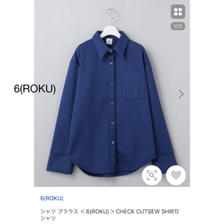 ロク(6 (ROKU))の6(ROKU) Check cutsew shirt  シャツ(シャツ/ブラウス(長袖/七分))