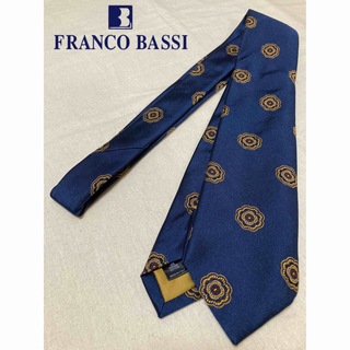フランコバッシ(FRANCO BASSI)の【美品】FRANCO BASSI／GOLDEN 80s／ネクタイ／小紋柄／ブルー(ネクタイ)