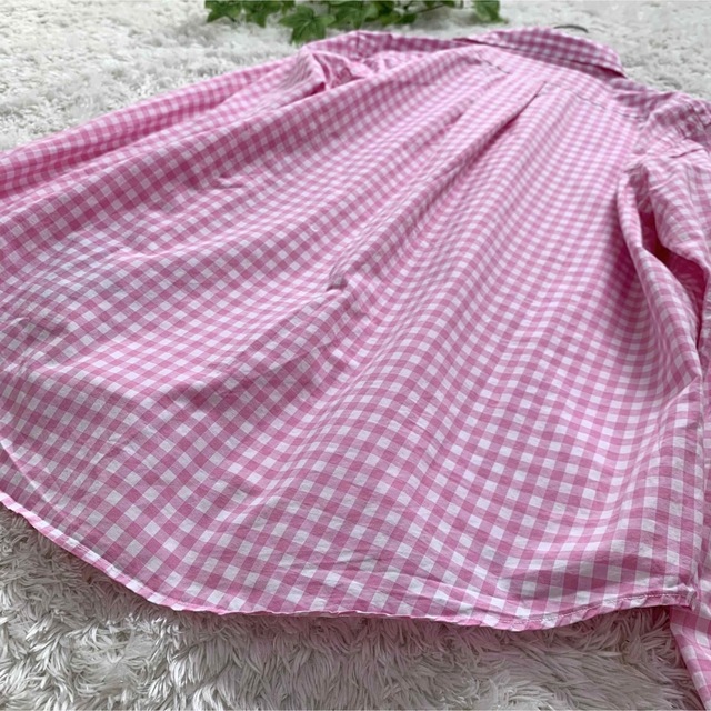 POLO RALPH LAUREN(ポロラルフローレン)のポロラルフローレン ギンガムチェック シャツ 大きいサイズ ピンク 羽織り レディースのトップス(シャツ/ブラウス(長袖/七分))の商品写真