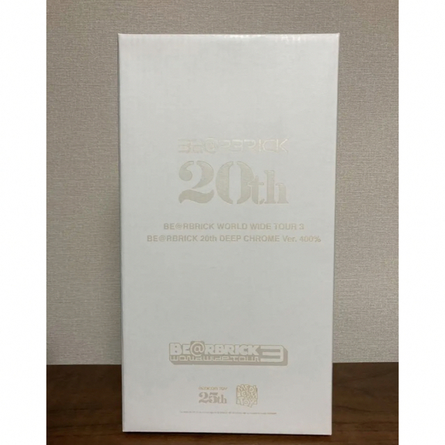 未開封☆ ベアブリック 20周年 クロームver. 400% メディコムトイ ハンドメイドのおもちゃ(フィギュア)の商品写真