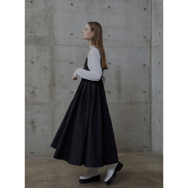 美品 COEL コエル ふくれジャガードジップワンピース