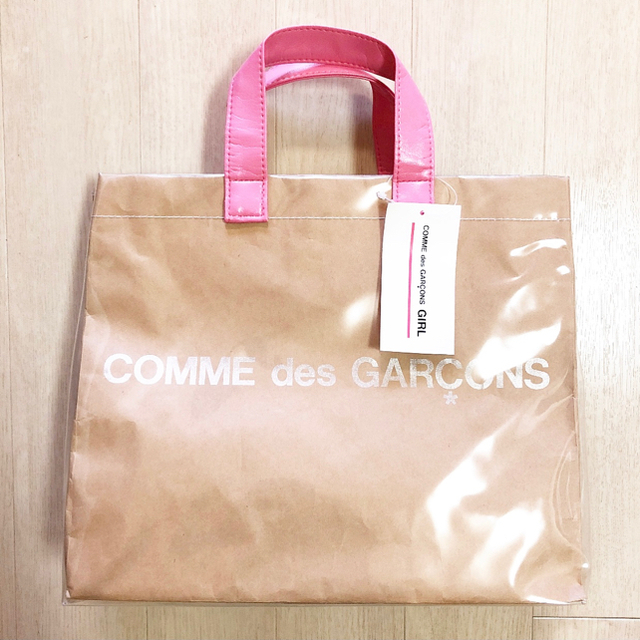 COMME des GARCONS(コムデギャルソン)の限定コムデギャルソンガール ピンク トートバッグPVC アニエスベー 青山バック レディースのバッグ(トートバッグ)の商品写真