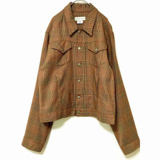 ドリスヴァンノッテン(DRIES VAN NOTEN)のドリスヴァンノッテン  ウール　ジャケット　チェック　ブルゾン　メンズ　L 茶(ブルゾン)