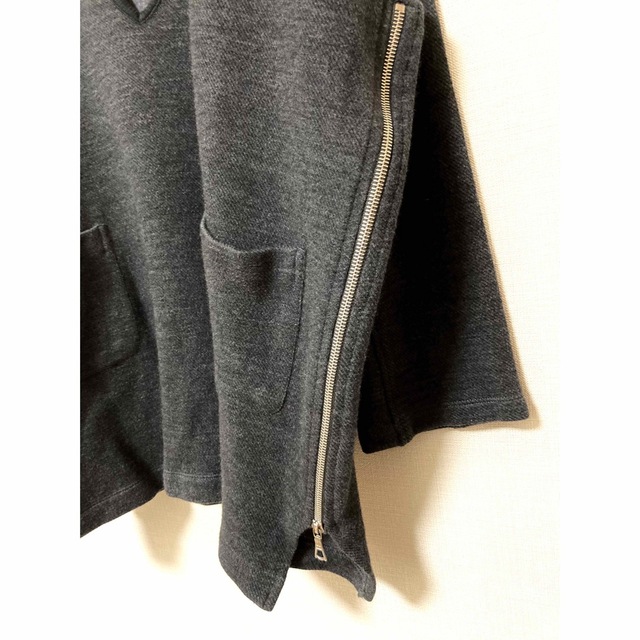 ドリスヴァンノッテン Vネック コットン ウール Tシャツ サイドジップ