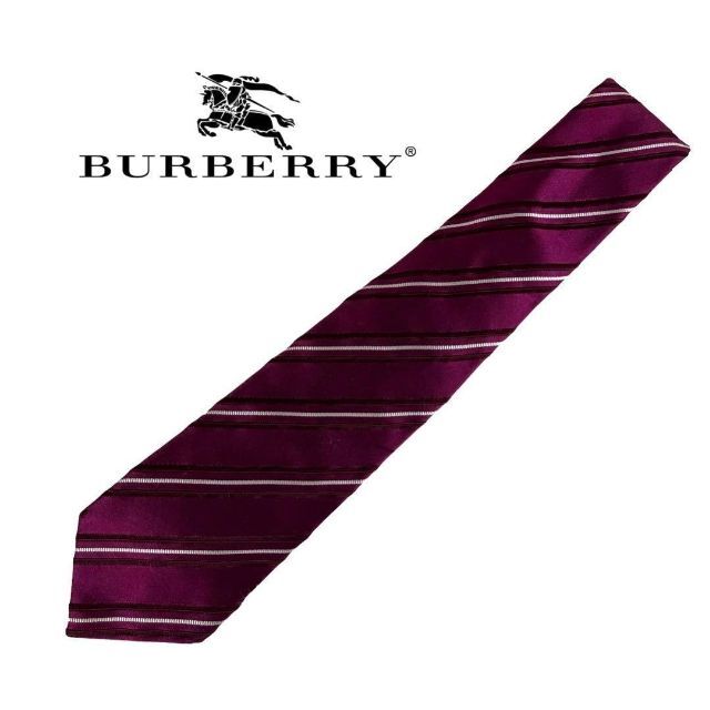 BURBERRY(バーバリー)の【美品】BURBERRY BLACK LABEL ネクタイ　レッド　ストライプ メンズのファッション小物(ネクタイ)の商品写真