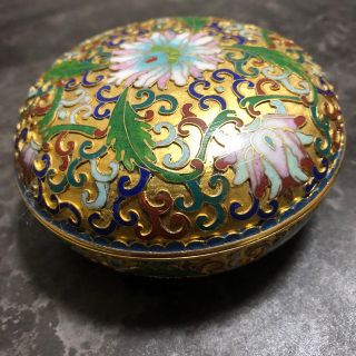 七宝　香合　中国製　茶道　茶道具　茶器　和　鞠　小物入れ　陶器　お皿(陶芸)