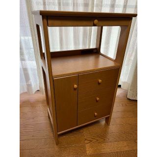 美品 カリモク 電話台 レンジ台 花台