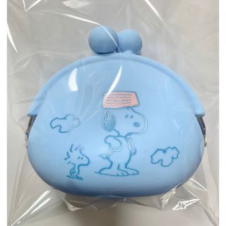 スヌーピー(SNOOPY)のスヌーピー シリコン がま口 パステルカラー ブルー ♪(キャラクターグッズ)