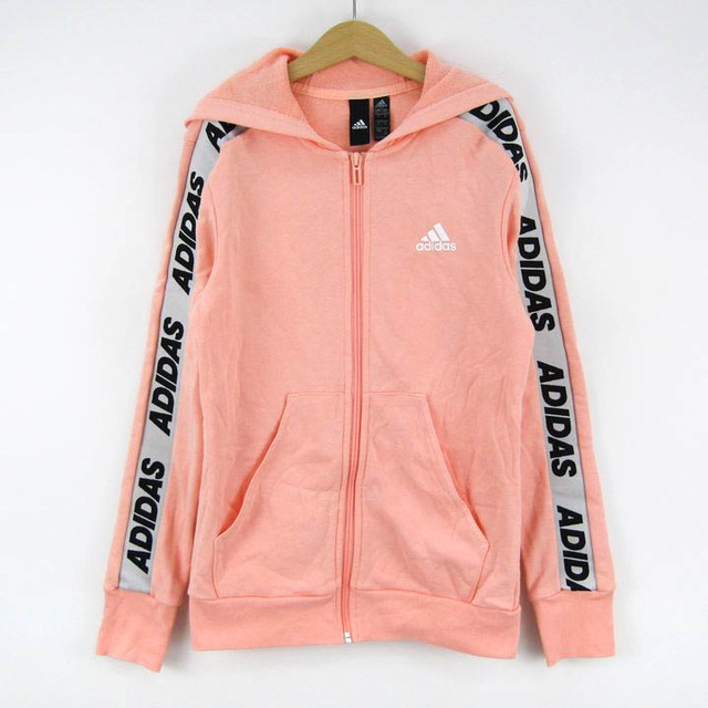 adidas アディダス スウェット ジップパーカー 速乾 スポーツウエア キッズ 女の子用 160サイズ 薄ピンク adidasの通販 by  ブランドリユースショップ「KBNET」｜アディダスならラクマ