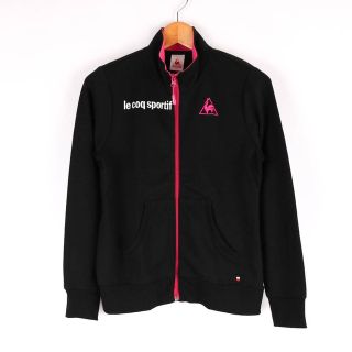 ルコックスポルティフ(le coq sportif)のルコックスポルティフ 長袖スウェット スエット フルジップ ロゴ トップス スポーツウェア レディース Mサイズ ブラック le coq sportif(トレーナー/スウェット)