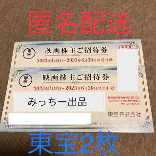 東宝　2枚　株主優待　6末(その他)