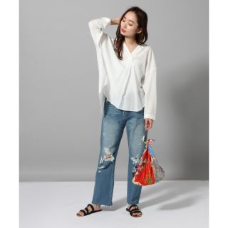 ジーナシス(JEANASIS)の☆新品タグ付き☆JEANASIS カイキンバックボタンスキッパーシャツ(シャツ/ブラウス(長袖/七分))