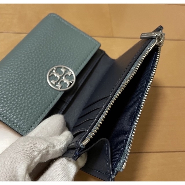 トリーバーチ TORY BURCH 3つ折り財布 ミラー アークティック