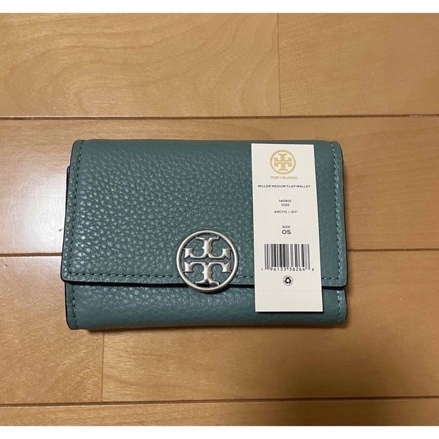 トリーバーチ TORY BURCH 3つ折り財布 ミラー アークティック