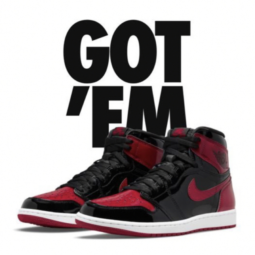 【新品送料込、27cm】Nike Jordan 1 Patent Bred 1