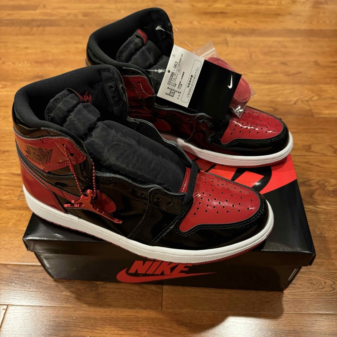 【新品送料込、27cm】Nike Jordan 1 Patent Bred 3