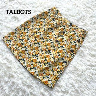 TALBOTS スカート　黄色　花柄　イエロー　ブランド(ひざ丈スカート)