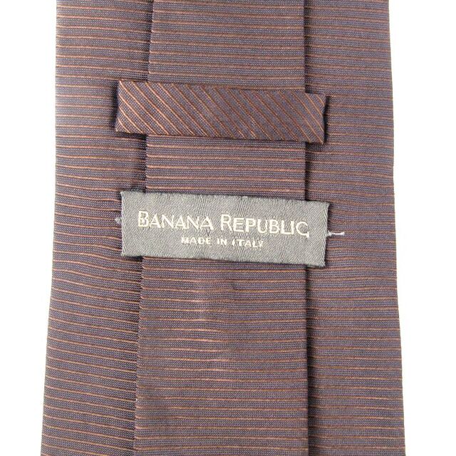 Banana Republic(バナナリパブリック)のバナナリパブリック ブランドネクタイ ボーダー柄 シルク イタリア製 メンズ ブラウン Banana Republic メンズのファッション小物(ネクタイ)の商品写真