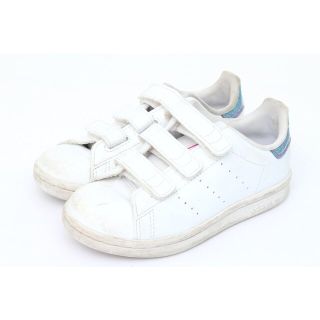 アディダス(adidas)のアディダス スニーカー スタンスミス ベルクロ GZ1549 ローカット シューズ 靴 ジュニア キッズ 女の子用 17cmサイズ ホワイト adidas(スニーカー)