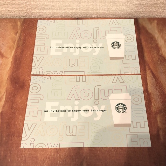 Starbucks Coffee(スターバックスコーヒー)のスターバックス　ドリンクチケット　2枚 チケットの優待券/割引券(フード/ドリンク券)の商品写真