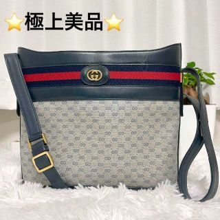 グッチ(Gucci)の【極美品】オールドグッチ  シェリーライン GG柄 ショルダーバッグ バケツ型(ショルダーバッグ)