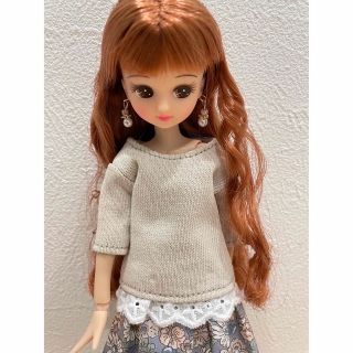 No.146 リカちゃん ハンドメイド服 2点セット(ピアス付き)の通販 by