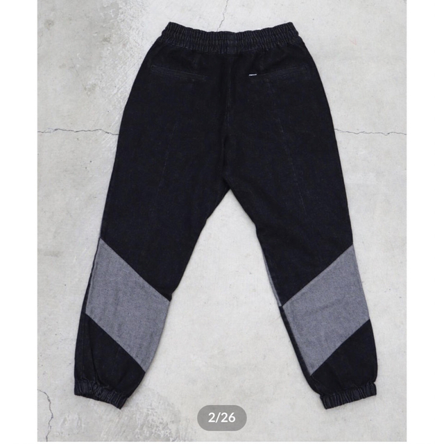 SAPEur DENIM TRACK PANTS  ブラックパンツ