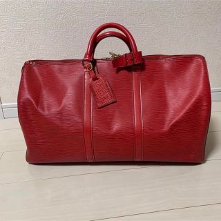 ルイヴィトン(LOUIS VUITTON)の【正規品】中古　ルイヴィトン　エピ　キーポル　ボストンバッグ　レッド(ボストンバッグ)