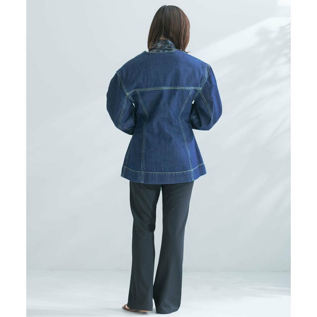 URBAN RESEARCH(アーバンリサーチ)の【Rinse】GANNI Rinse Denim Fitted Blazer レディースのジャケット/アウター(Gジャン/デニムジャケット)の商品写真