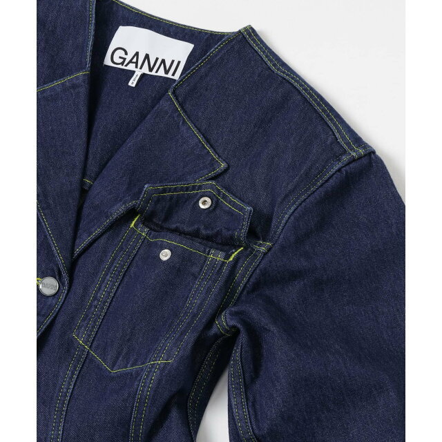 URBAN RESEARCH(アーバンリサーチ)の【Rinse】GANNI Rinse Denim Fitted Blazer レディースのジャケット/アウター(Gジャン/デニムジャケット)の商品写真