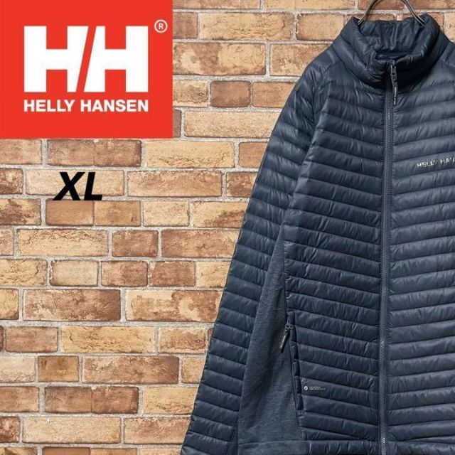 HELLY HANSEN(ヘリーハンセン)のヘリーハンセン　ダウンジャケット　キルティング　アウトドア　グレー　ジップXL. メンズのジャケット/アウター(ダウンジャケット)の商品写真