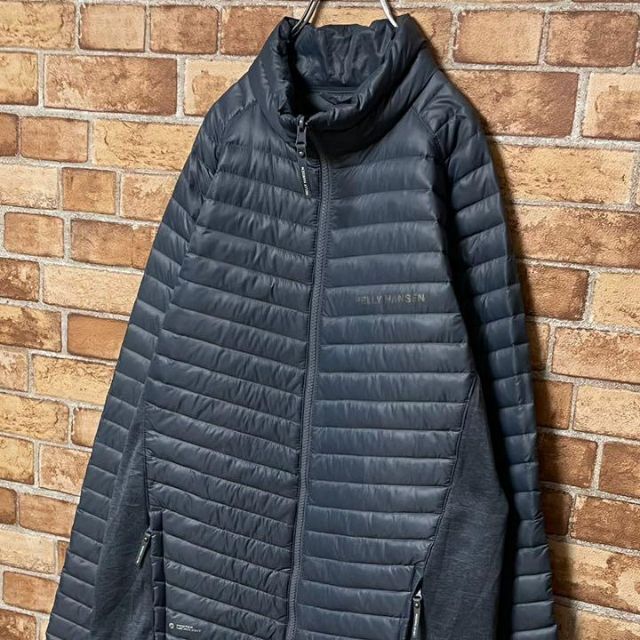 HELLY HANSEN(ヘリーハンセン)のヘリーハンセン　ダウンジャケット　キルティング　アウトドア　グレー　ジップXL. メンズのジャケット/アウター(ダウンジャケット)の商品写真