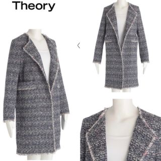 セオリー(theory)のtheory♡ツイードコート　Ｓ(ノーカラージャケット)