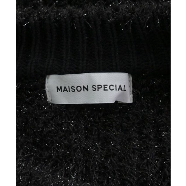MAISON SPECIAL メゾンスペシャル ニット・セーター F 黒(ラメ)無地ゲージ